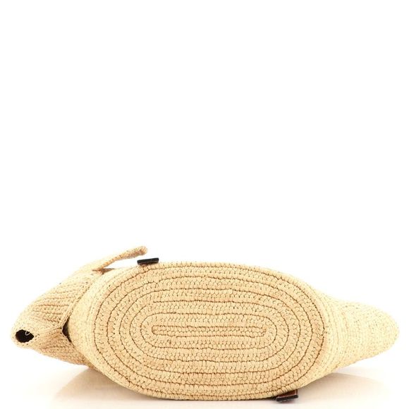 Loewe Elephant Basket Tote Raffia Small Neutral - Picture 5 of 7